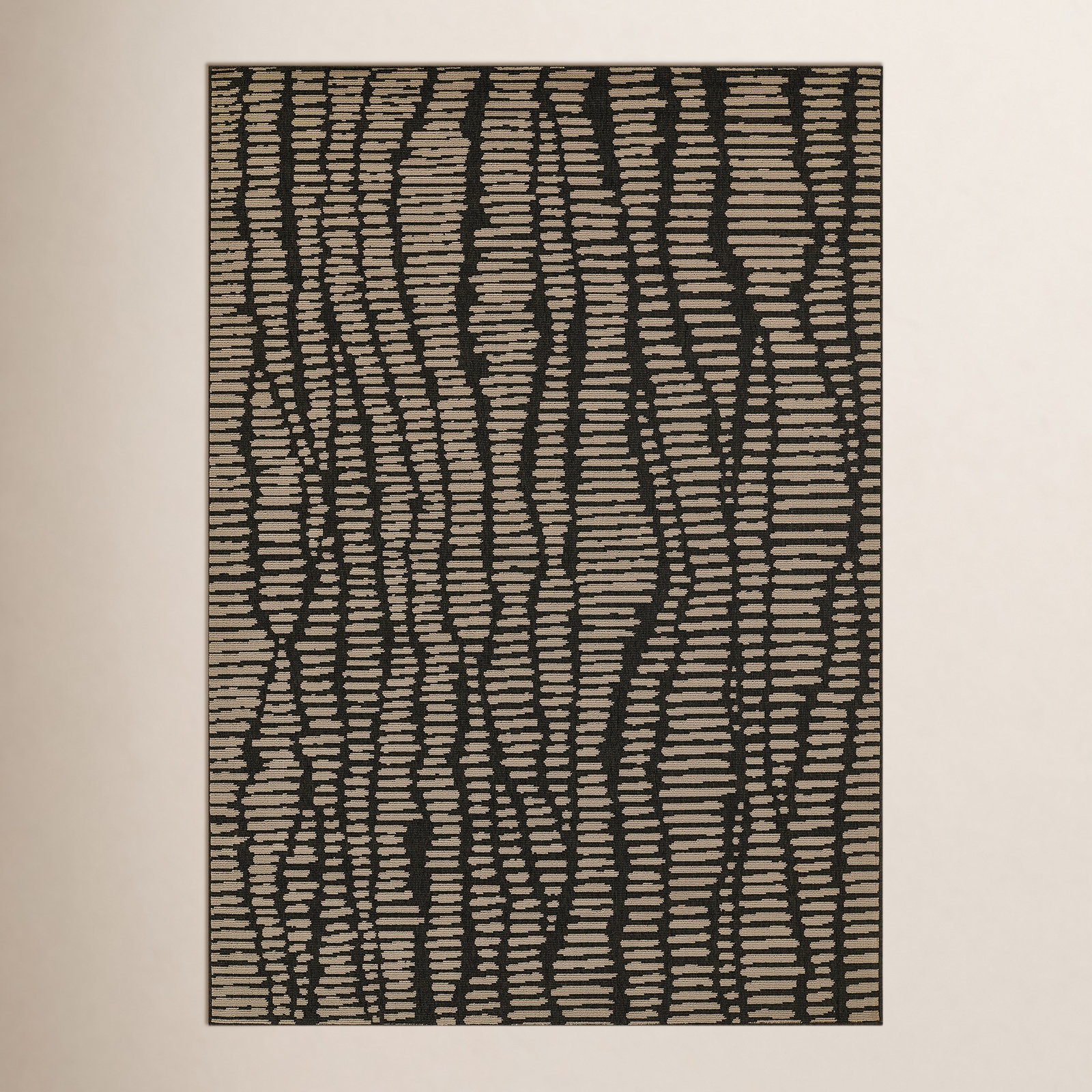 Jaymeir Brown Abstract Outdoor Rug, Rectangle 5'3" x 7'6"