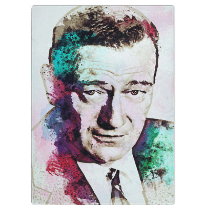 Glass John Wayne in Abstract Chopping Board