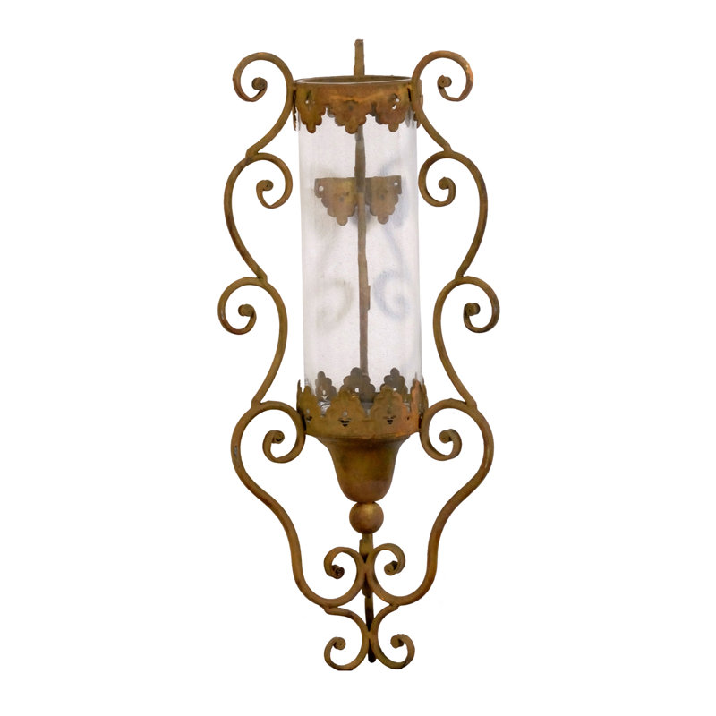 Applique en métal et verre