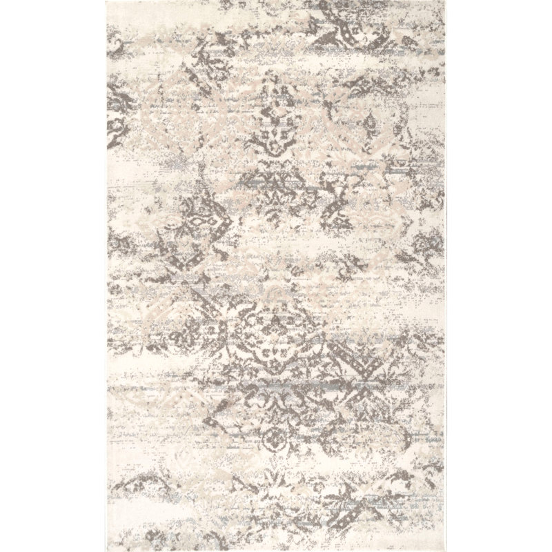 Tapis à motif floral et cachemire Shockley, Rectangle 4 pi x 6 pi