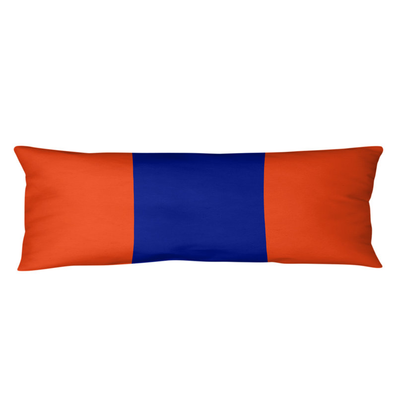 Oreiller de corps en polyester / polyester Arizona Football Stripes, Orange Denver / bleu marine / blanc, Football Tennessee