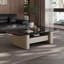 Italian rectangular tempered glass coffee table-110977720