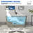 46.85" x 27.3" Freestanding Small Acrylic Bathtub, Integrated Seat & Non-Slip Surface, Chrome Drain for Safe Soaking in Compact Bathrooms-98301529
