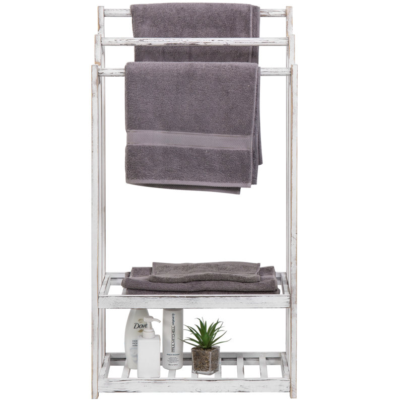 Wood 3 Freestanding Towel Stand