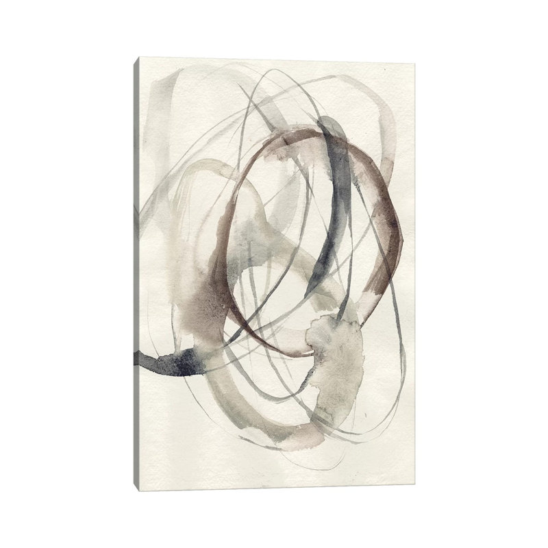 «Spiral Hoops II» par Jennifer Goldberger, reproduction d'art sur toile tendue, 18" H x 12" W x 1.5" D