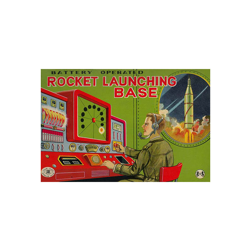 Base de lancement de fusée-impression de publicités, H 44 po x l 66 po
