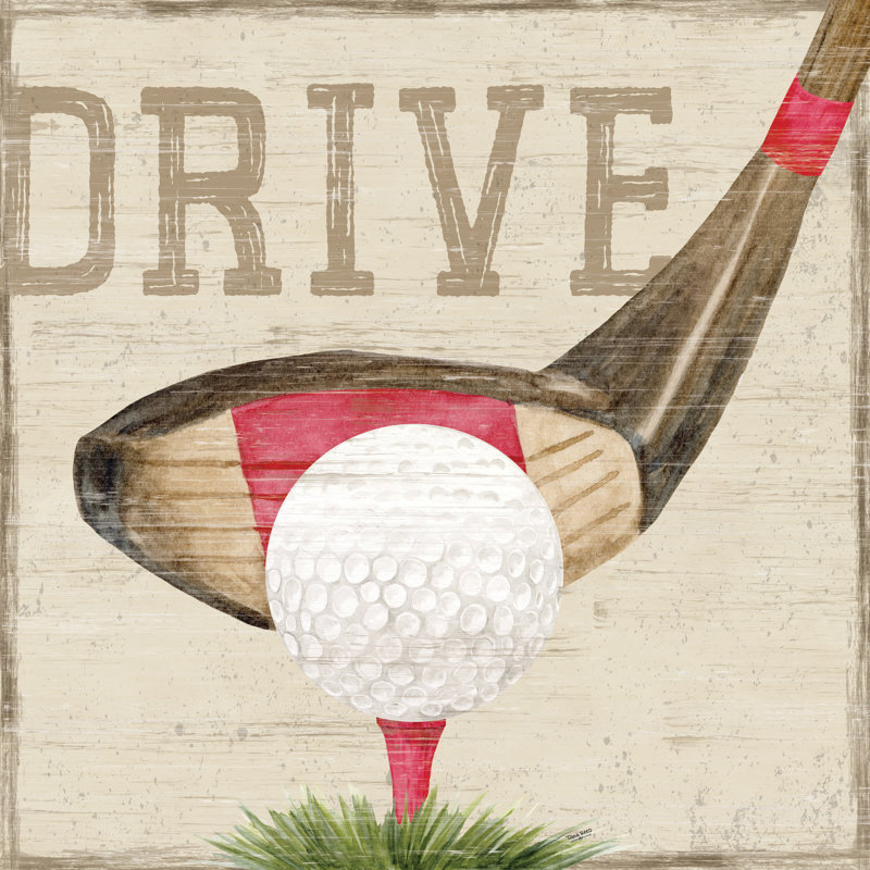 «Ahnya Golf Days VIII-Drive On Canvas» par Tara Reed, reproduction, H 30 po x l 30 po x P 1,25 po