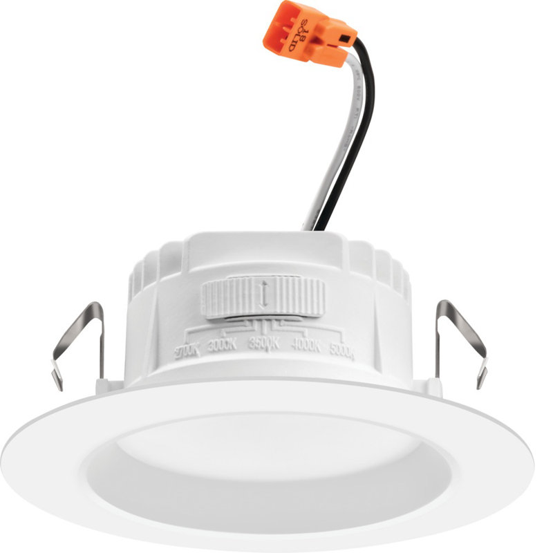 4'' White LED Retrofit Recessed Lighting Kit with Switchable Color Temperature
