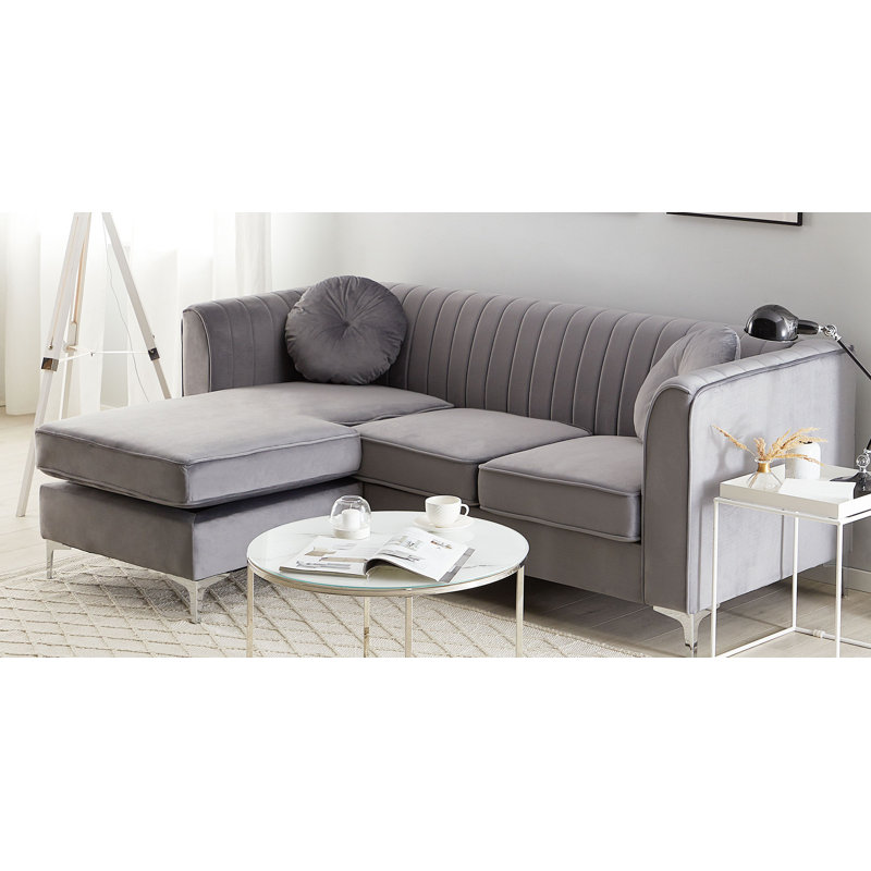 Isabel 3 Seater Sofa & Chaise, Grey, Left Hand