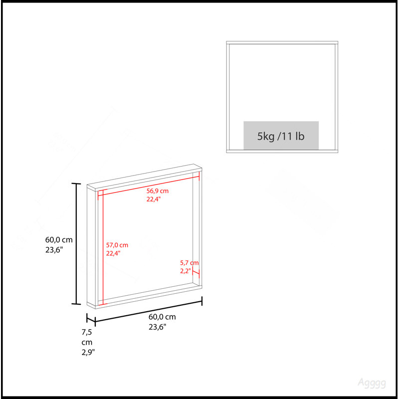 Armoire de toilette murale avec rangement Porta, blanc