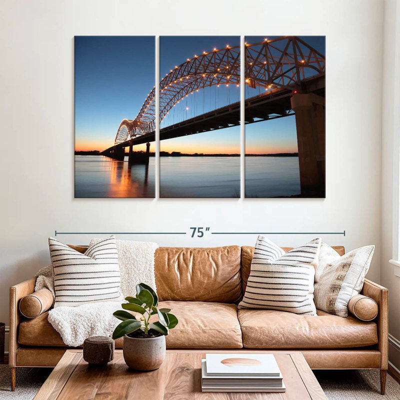 Hernando De Soto Bridge, 42" H x 65" W