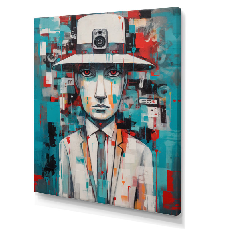 " Detective Pop Art Portrait ", 32" H x 16" W x 1" D, Wrapped Canvas