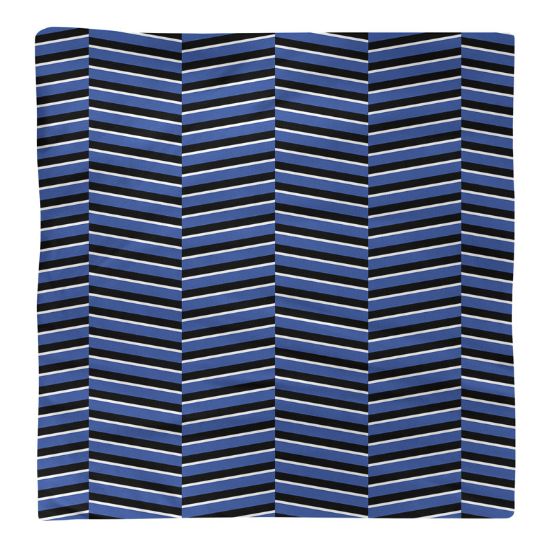 Serviette de table en coton fracturé, bleu, H 0,1 po x l 22 po x P 22 po, Croisé en coton