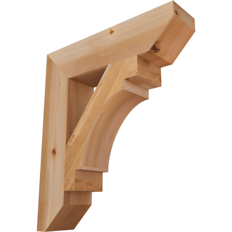 Support en bois / corbeau, Cèdre rouge de l'Ouest (lisse), H 30 po x l 5,5 po x P 26 po