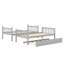 Lit superposé modulaire en bois avec lit gigogne, conception convertible et garde-corps de sécurité-1399028226