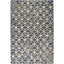 Tapis bleu à motif géométrique Majeski-29913388