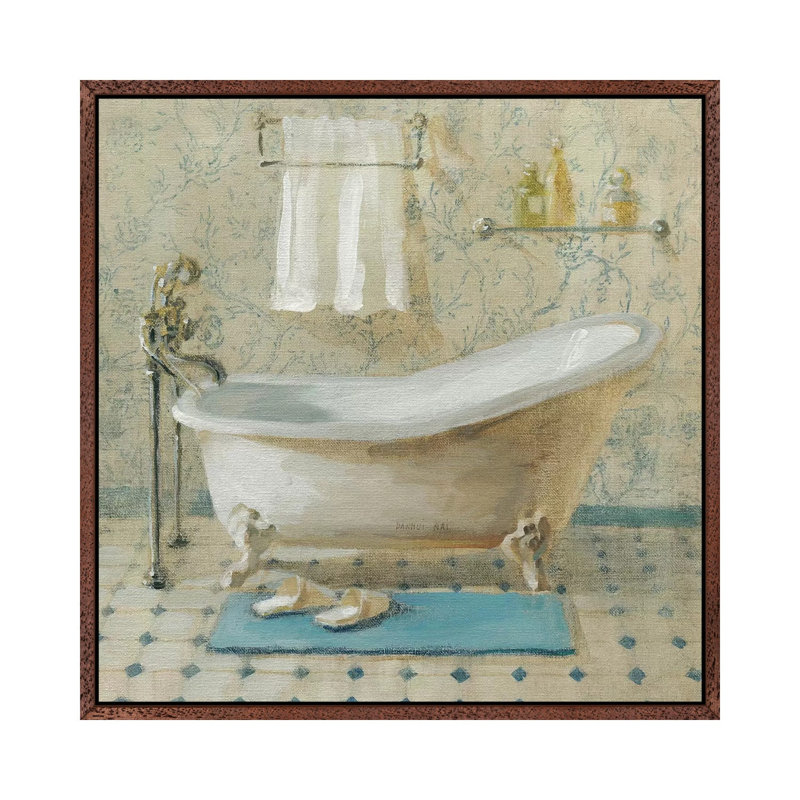 Victorian Bath III by Danhui Nai - Print on Canvas, 66.04 cm H x 66.04 cm W, Classic Brown Wood Framed