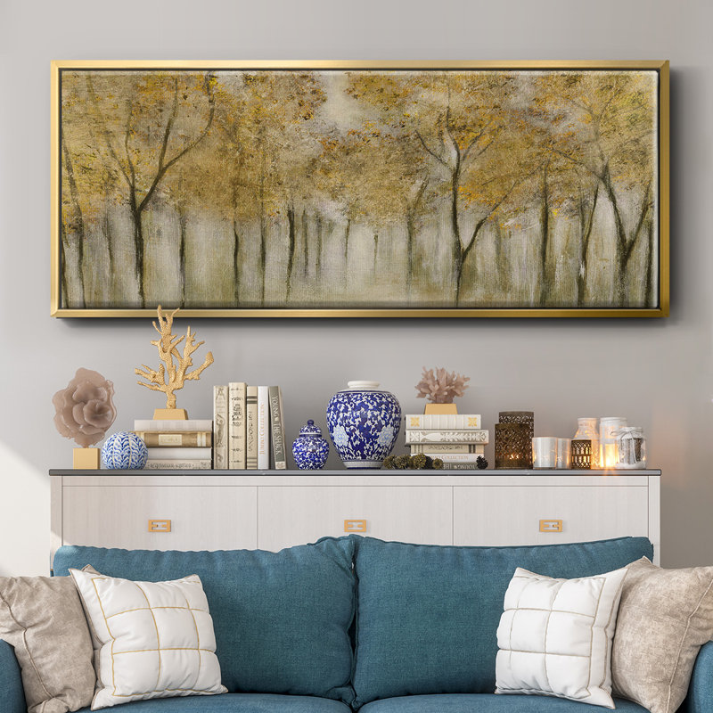 Golden Spring- Framed Canvas, 8" H x 20" W