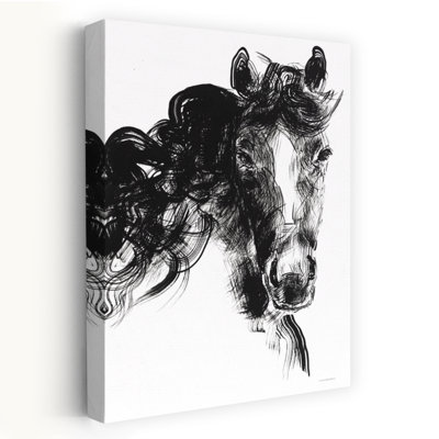 Art contemporain abstrait cheval doux