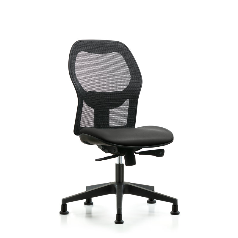 Chaise de travail ergonomique, Carbone, Patins, Non