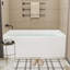 60 Inch Acrylic Rectangular Alcove Soaking Bathtub, Rectangle 60-Inch X 32-Inch Alcove Bath