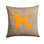 Coussin décoratif intérieur/extérieur carré caniche en toile jute