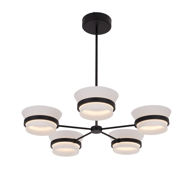 Lustre noir Anel 5 LT Kalco