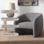 Fauteuil d'appoint en tweed brun et gris Livia