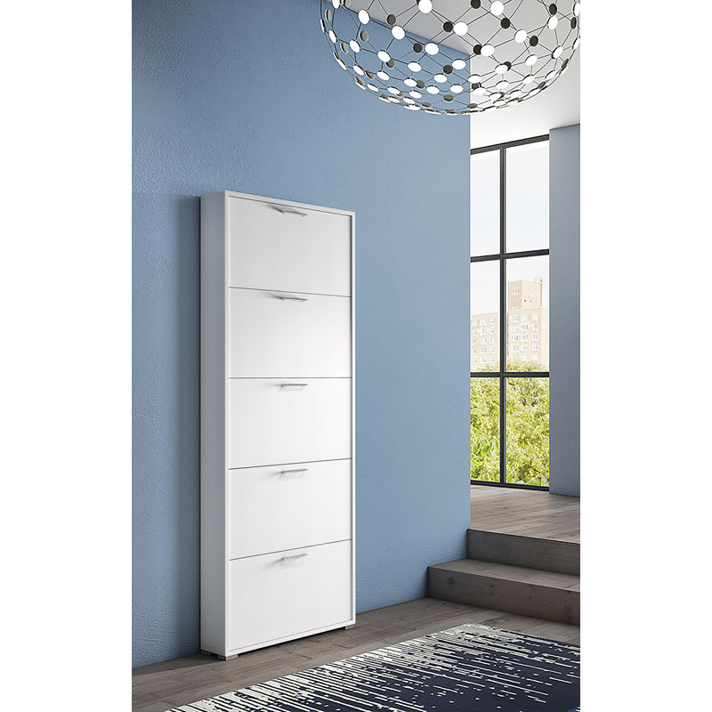 Flip Down Shoe Storage, White