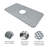 25" x 13" Silicone Bottom Sink Grid Kitchen Sink Silicone Mat Heat Resistant with Drain Hole