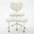 Ivory Meditation Chair Plus, Teddy Fleece Double-Layer Padding Cross Legged Rolling Chair For Adhd, Criss Cross Desk Chair, With Lumbar Support, Adjustable Stool, Flexible For Fidgety Sitters
