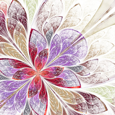 Triana Beautiful Fractal Flower - Wrapped Canvas Print