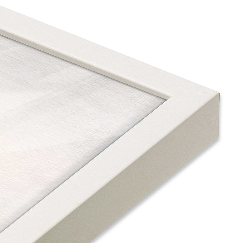 Impression abstraite Ethereal Tide v2, Papier avec cadre simple opaque blanc, H 17,75 po x l 17,75 po x P 1,25 po, 1