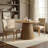 Extendable Oval Wood Dining Table with Slatted Legs, Space-Saving Design for Versatile Use as Dining Table or Desk