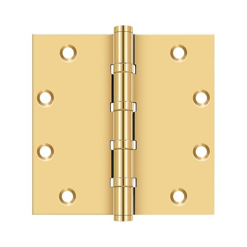 102'' x 102'' Butt Bearing Hinge, Polished Brass