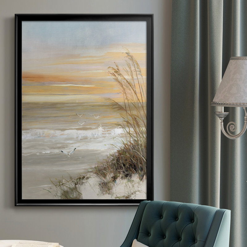 Summer Solstice - peinture encadrée, H 42,5 po x l 30,5 po x P 1,5 po, Toile avec cadre noir, Pas de tapis