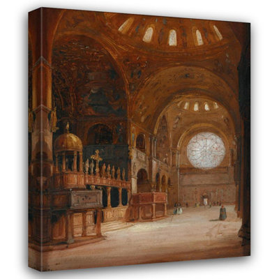 "Venise, vue intérieure de la basilique Saint-Marc" par Carlo Canella - Art mural sur toile tendue avec châssis