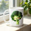 1pc Novelty Broccoli Design Mug Coffee Cup Juice Cup Fun Gift.
