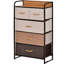 5 commode pour la chambre à coucher. Rangez vos accessoires avec 2 petits et 3 grands tiroirs. Pliable et facile à ranger. Structure en acier et bois. La conception du surmatelas ajoute de la sécurité. Dimensions: l 22,75 po x P 11,5 po