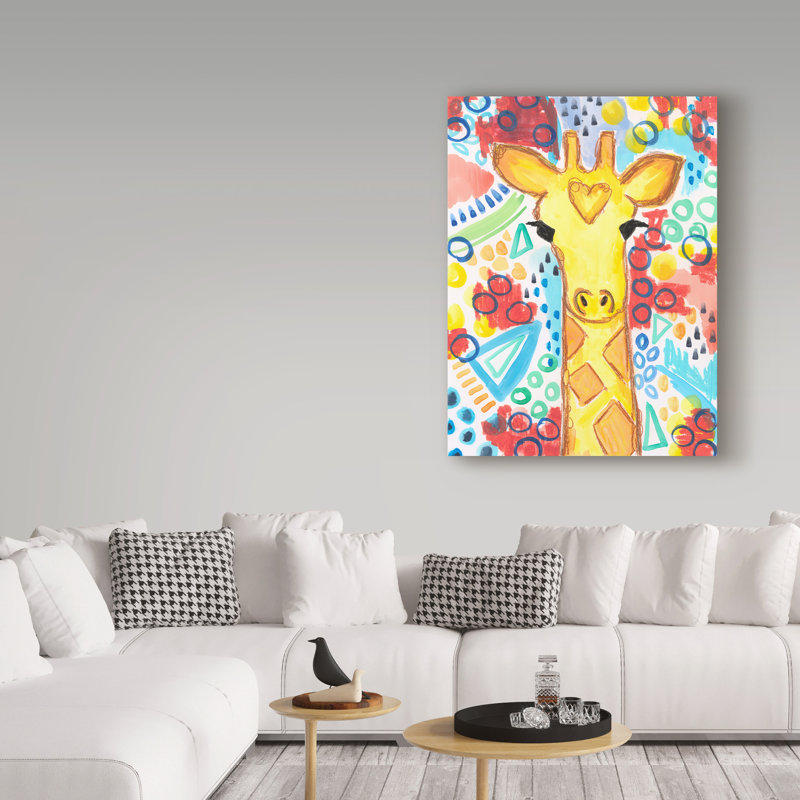 Art sur toile Huso «Watercolor - Giraffe», H 19 po x l 14 po x P 2 po