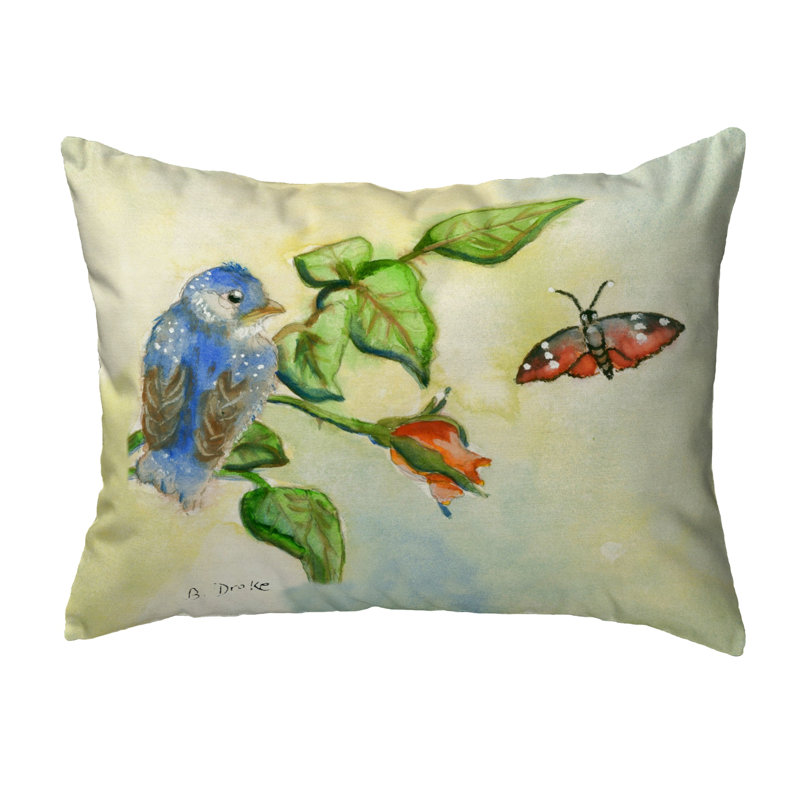  Housse et insert d'oreiller rectangulaire pour oiseaux Bird, 16 po x 20 po