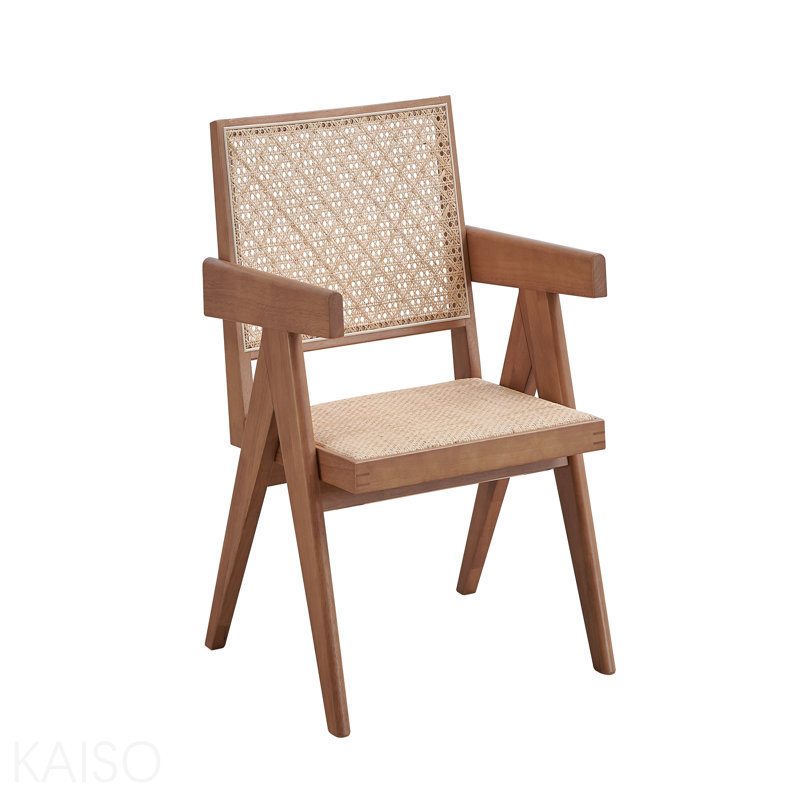 Chaise d'appoint en rotin et finition naturelle
