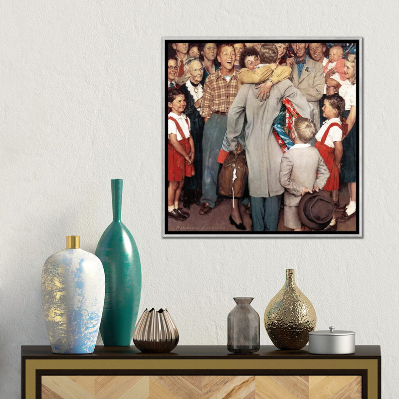 Christmas Homecoming - reproduction d'art murale - toile encadrée, H 18 po x l 18 po, Impression encadrée sans passe-partout