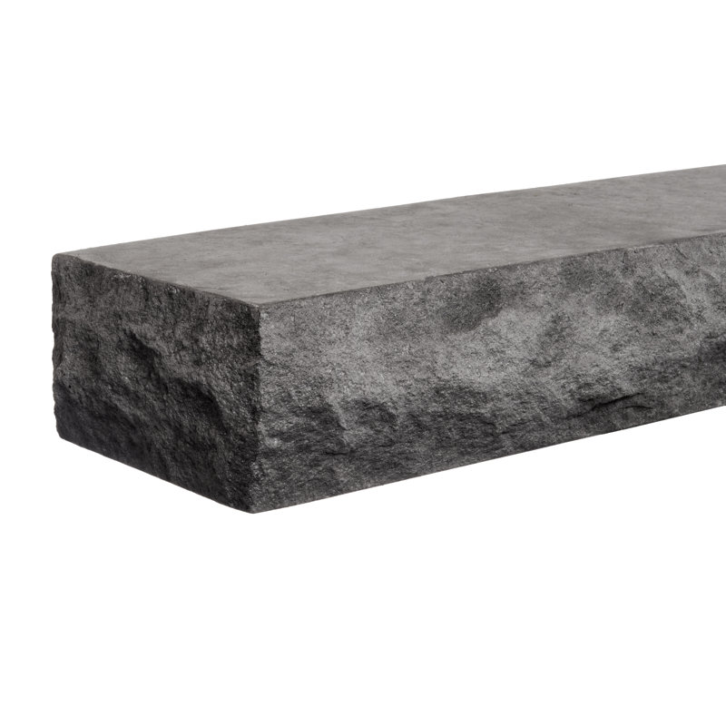 Natural Cut Stone Edge Non-Combustible Mantel Shelf, 72", Greystone