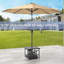 Table de patio pour l'extérieur avec trou pour parasol 22,8 po