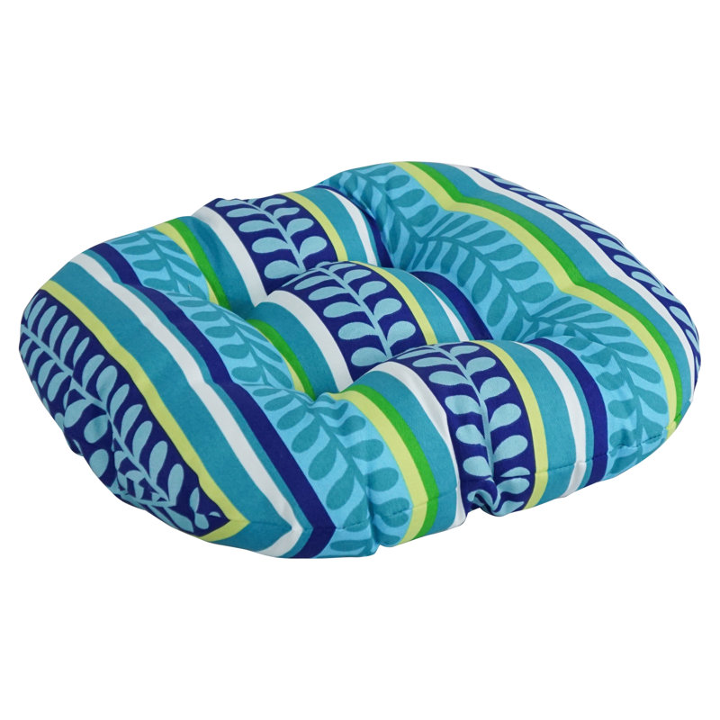 Outdoor 4'' Ottoman Seat Cushion, Blue