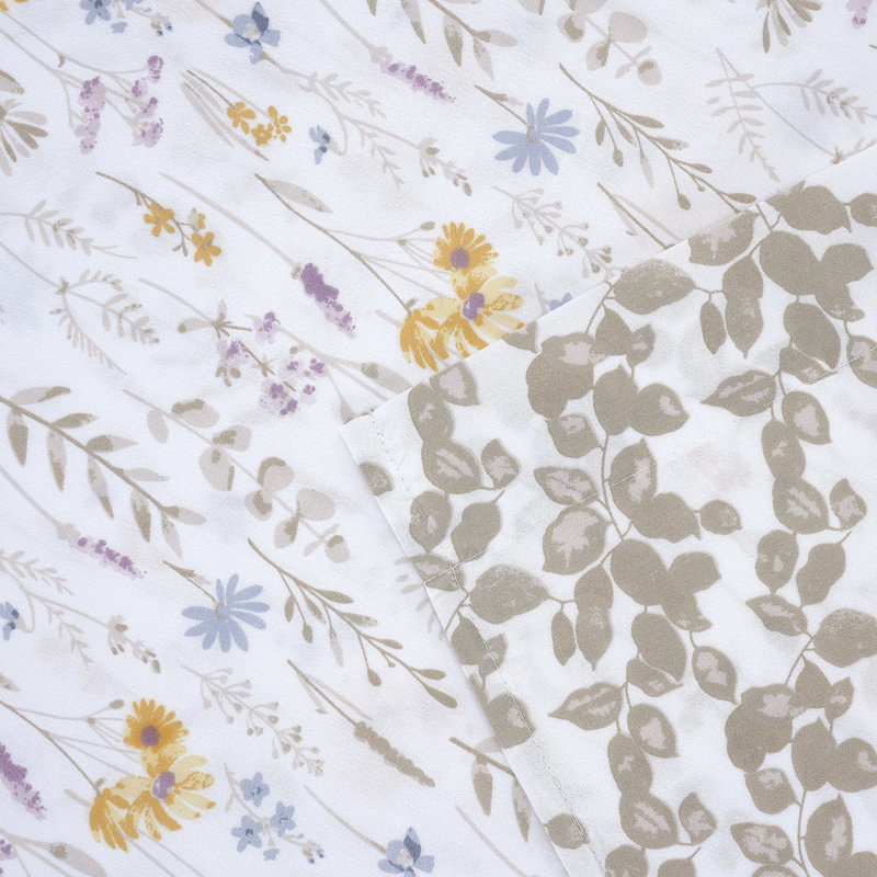Vinnie Neutral Reversible Sheet Set, Queen