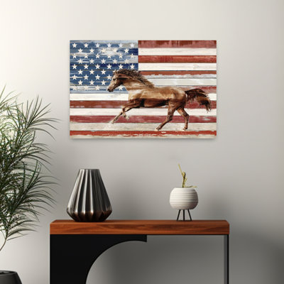 Art cheval américain rustique contemporain