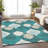 Premium Machine Washable Lisse Teal Rug-1795458728