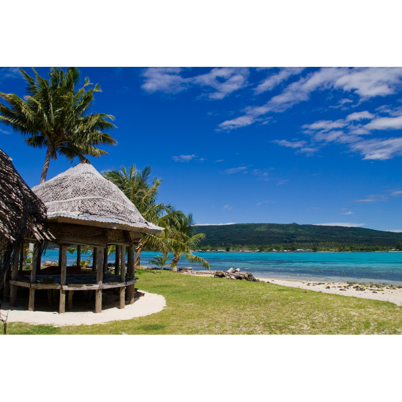 Tropical Beach Hut - Wrapped Canvas Print, 30cm H x 46cm W x 3.8cm D